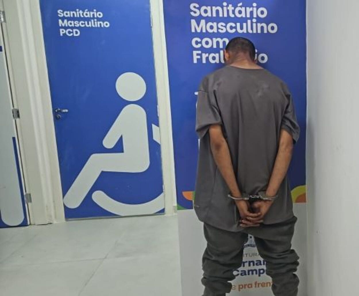 Em São Bernardo, GCM prende homem em flagrante por furto de torneiras em banheiro público da Esplanada do Paço Municipal