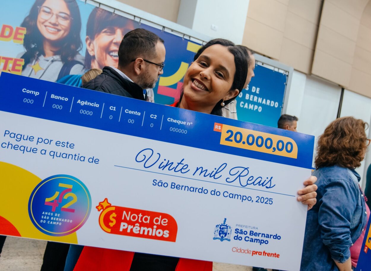 Nota de Prêmios chega à marca de R$ 500 mil pagos em 2025 e incentiva cidadania fiscal em São Bernardo
