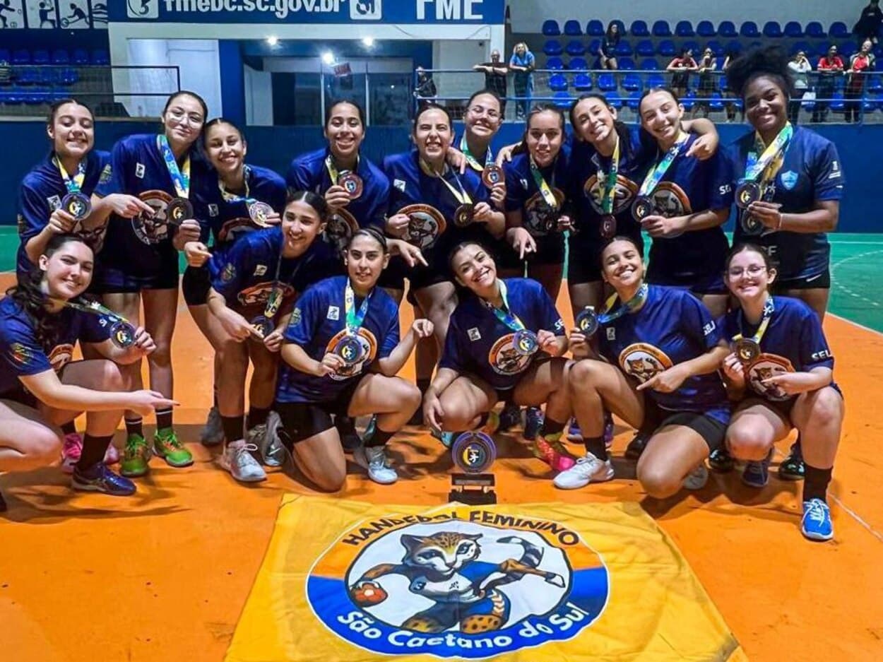 Handebol feminino de São Caetano conquista terceiro lugar inédito no Brasileiro Juvenil Interclubes em Santa Catarina