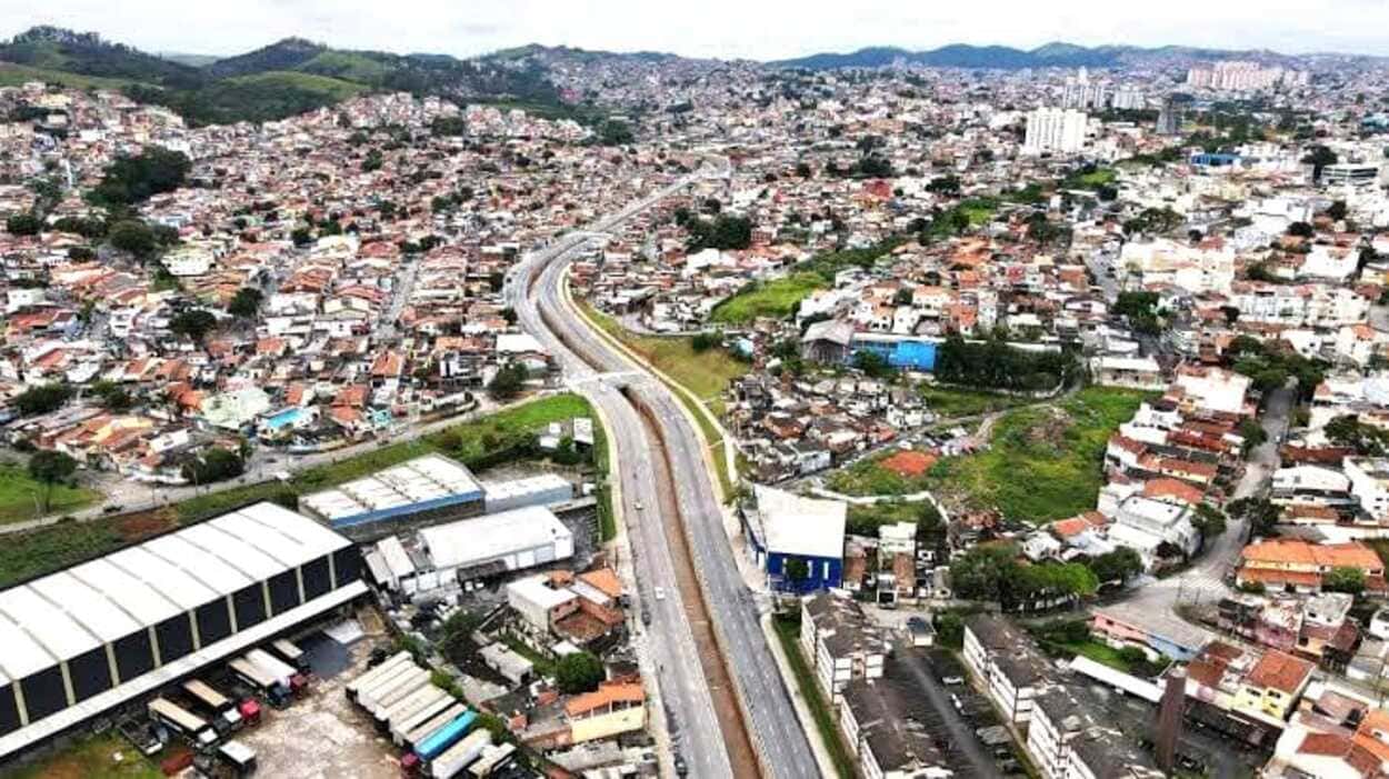 vista aérea de bairro de Santo André