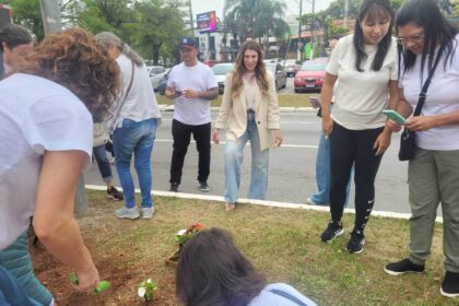 Mais de 400 servidoras voluntárias promovem ação para embelezar São Bernardo com plantas