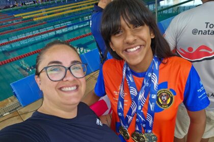 Atleta da Natação de São Bernardo brilha no Paulista Petiz e quebra três recordes na mesma prova
