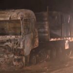 Motociclista morre em colisão e caminhão pega fogo no Rodoanel