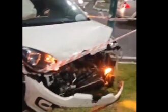 Criminosos que roubaram e capotaram carro feriram motorista inocente em São Bernardo