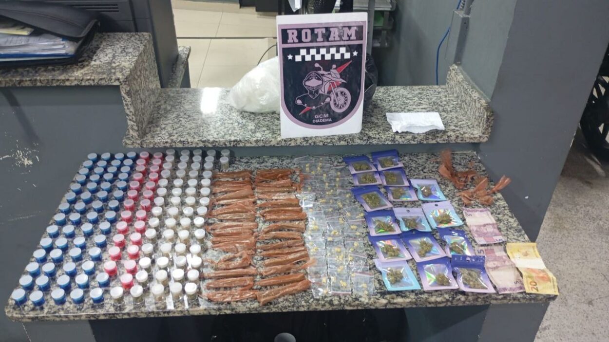 GCM de Diadema prende indivíduo com drogas perto de escola