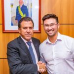 Rio Grande da Serra lança Escola do Trabalhador 4.0 com a presença do ministro Luiz Marinho e prefeito Akira Auriani.