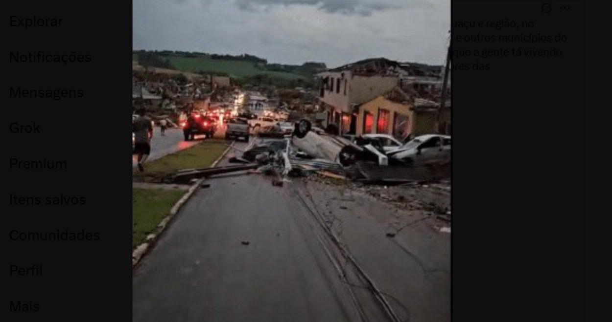 Tornado deixa rastro de destruição e 5 perdem a vida no Paraná