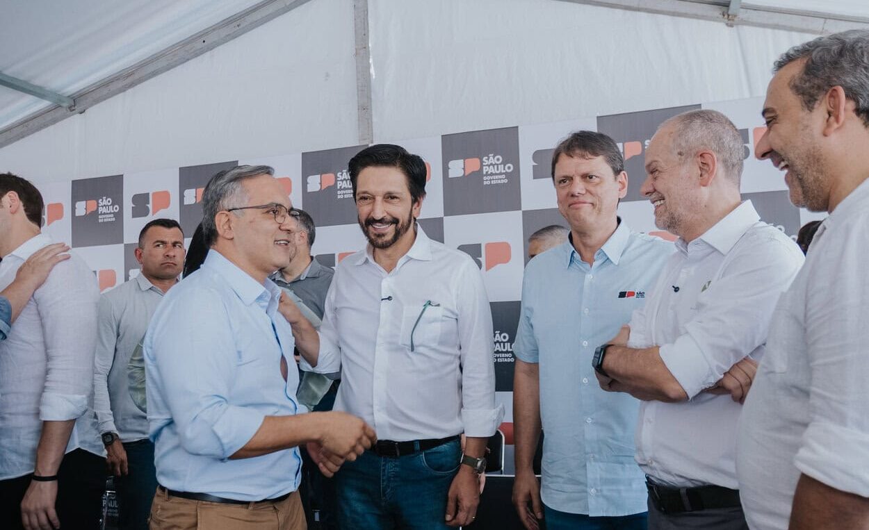 Além do prefeito de São Paulo, Ricardo Nunes, também estiveram presentes ao evento os prefeitos de São Caetano, Tite Campanella; São Bernardo, Marcelo Lima e Ribeirão Pires, Guto Volpi.