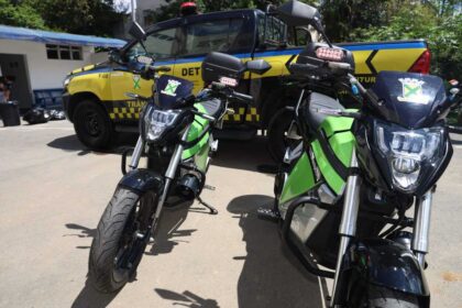 Santo André inicia testes com motos elétricas para monitoramento do trânsito