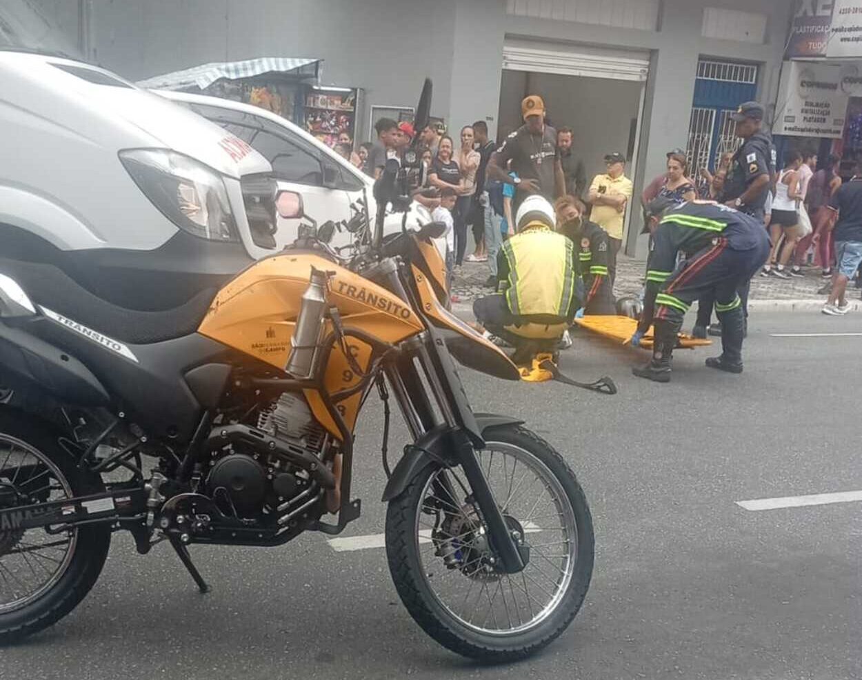 Acidente na Marechal Deodoro deixa motociclista ferido em São Bernardo