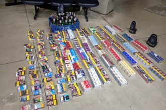 Entre os itens subtraídos e recuperados estavam 9 unidades de gin, 14 unidades de uísque e 493 maços de cigarros, que foram restituídos ao representante do estabelecimento comercial.