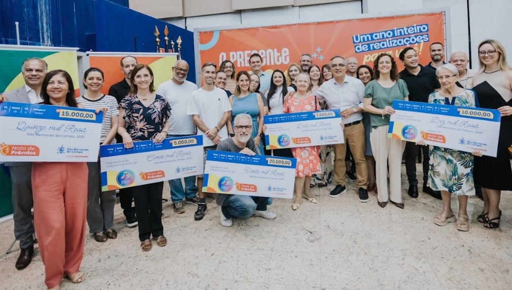 Ação de incremento à receita municipal, Nota de Prêmios de São Bernardo pagou R$ 600 mil em 2025 a contribuintes sorteados