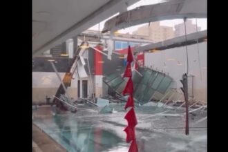 Teto de academia desaba em São Caetano deixando dois feridos