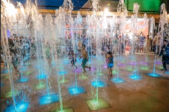 São Bernardo do inaugura fonte interativa na Esplanada do Paço