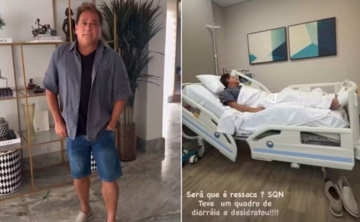 Leonardo recebe alta após internação por gastroenterite; artista relata “susto” com bom humor