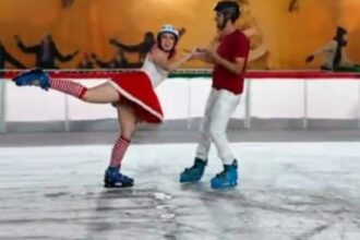 São Bernardo inaugura Pista de Patinação no Gelo com foco em solidariedade no Paço Municipal.