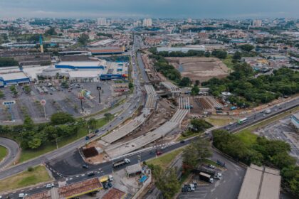 Vistoria aponta avanço da Ponte Ribeirão dos Couros, que será eixo estratégico da mobilidade em São Bernardo