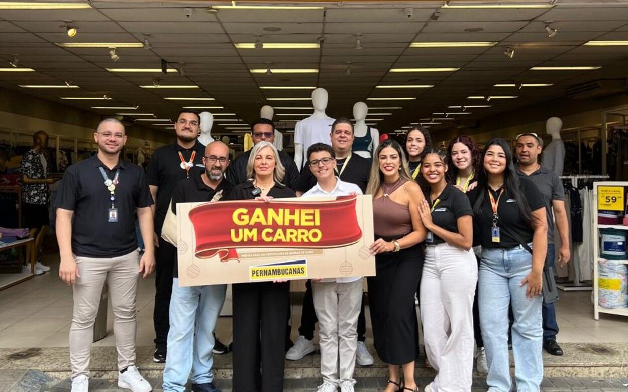 Entrega do prêmio aconteceu neste sábado, na loja Pernambucanas localizada no centro da cidade