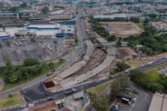 Vistoria aponta avanço da Ponte Ribeirão dos Couros, que será eixo estratégico da mobilidade em São Bernardo