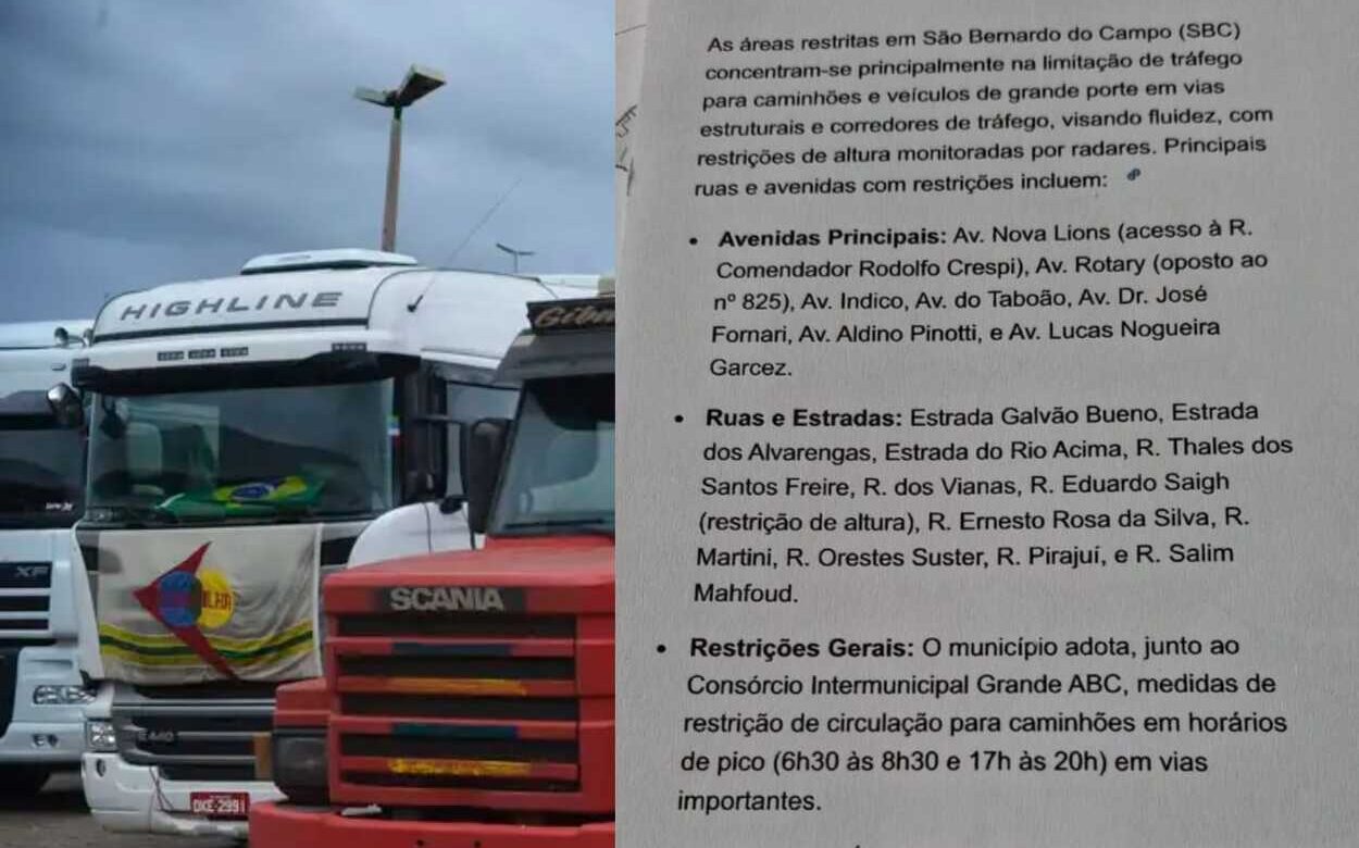 É Fake: Prefeitura de São Bernardo desmente boato sobre rodízio de caminhões