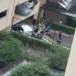 Carro despenca de garagem e atinge outro veículo no Centro de São Bernardo