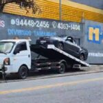 Em São Bernardo, homem de 45 anos é prensado contra parede por guincho no bairro Taboão