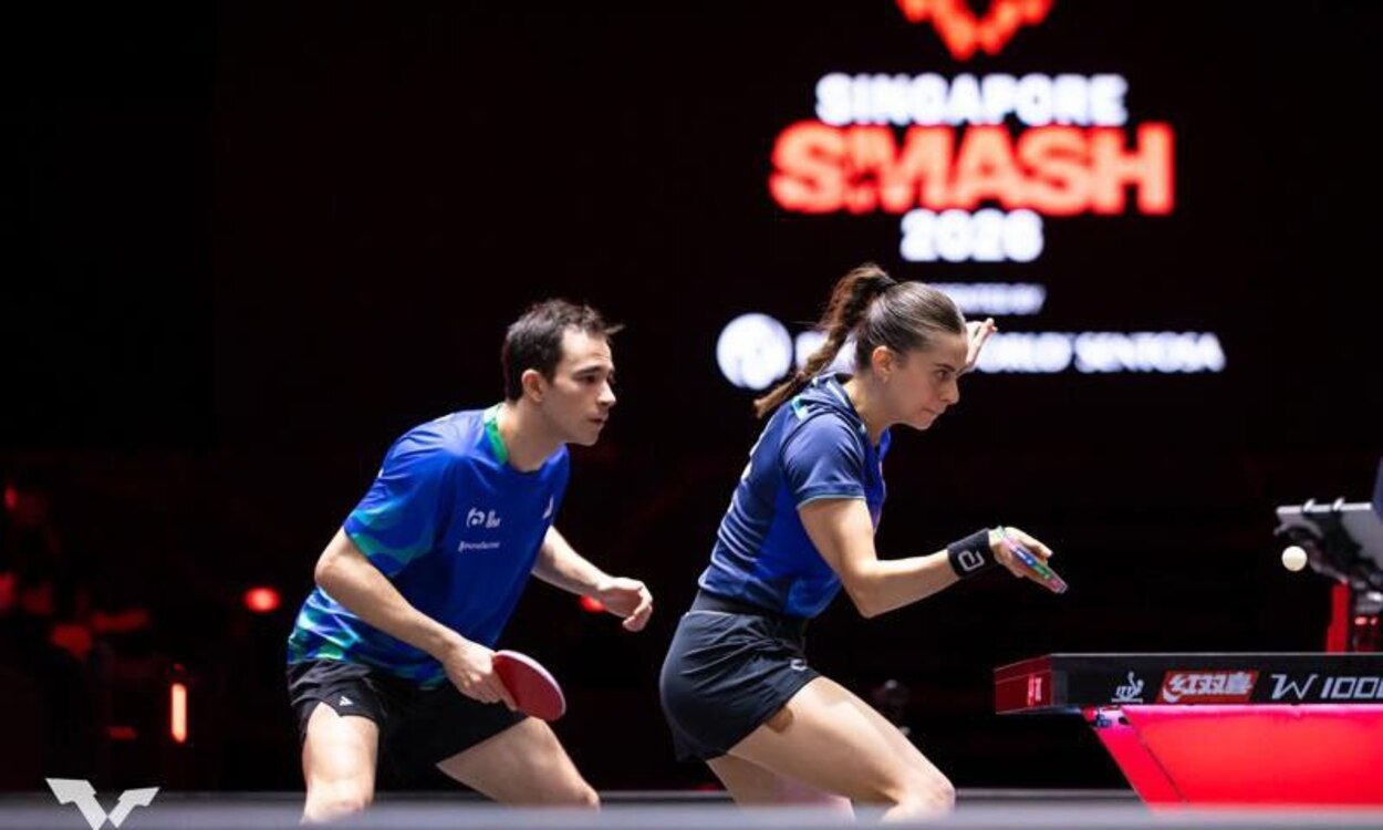 Dupla de São Caetano, Hugo Calderano e Bruna Takahashi são campeões do Singapura Smash de Tênis de Mesa