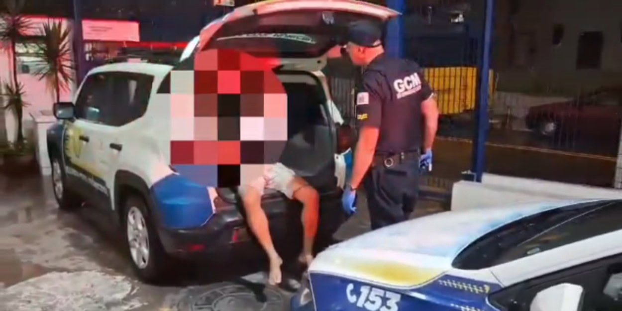 GCM prende homem no Montanhão após agredir companheira com canivete na região abdominal