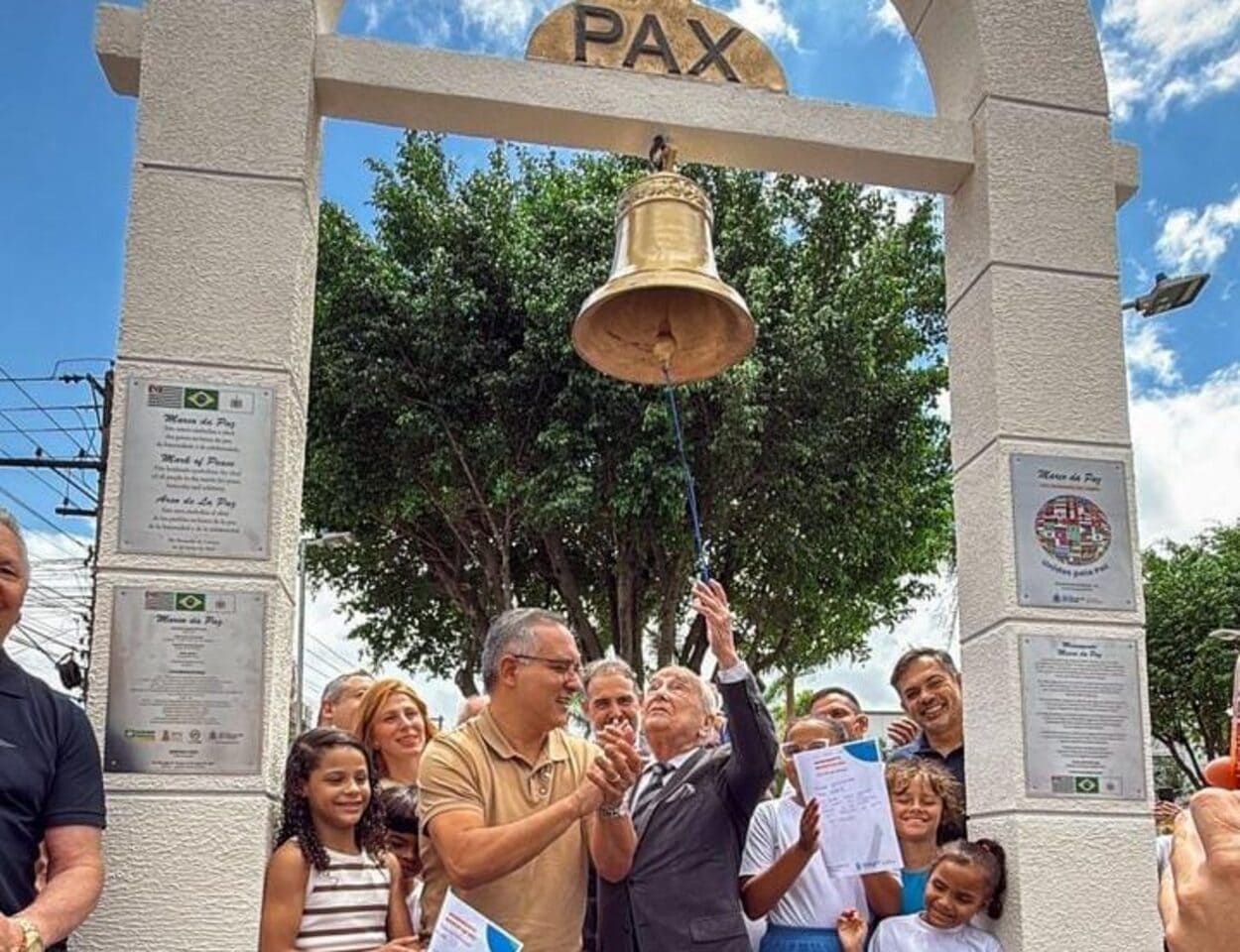 São Bernardo inaugura Marco da Paz e entra para o roteiro mundial de fraternidade entre os povos