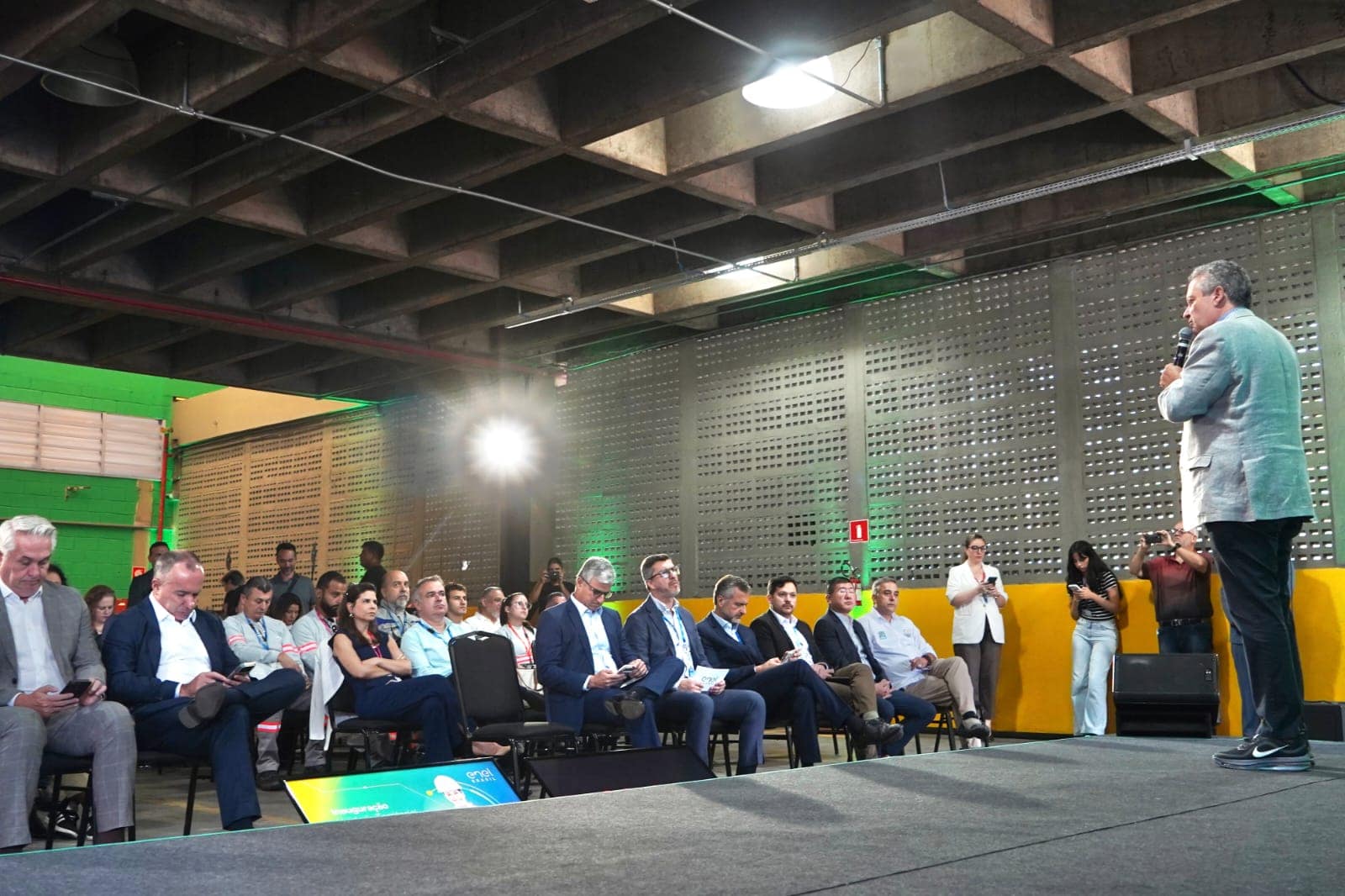 prefeitos Taka Yamauchi, de Diadema, e Guto Volpi, de Ribeirão Pires e presidente do Consórcio cio Intermunicipal do ABC participaram da inauguração.