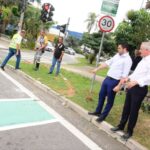 Santo André instala faixas verdes em cruzamentos para melhorar fluidez no trânsito