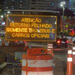 Atenção no trânsito: Obras do Viaduto Estaiado interditam faixa no Paço Municipal a partir desta segunda