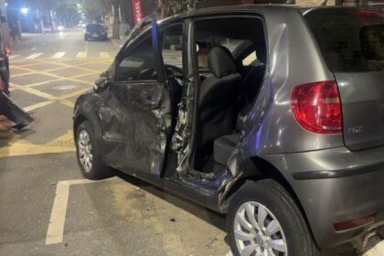 Colisão entre carro e caminhão deixa um ferido na madrugada deste domingo em São Caetano