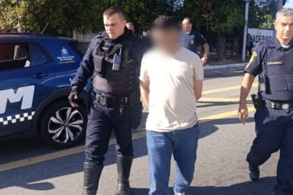 GCM prende suspeito de tentar roubar professora em frente a escola em São Bernardo