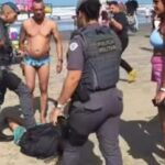 Guarda Civil de Diadema de folga evita feminicídio e salva mulher em quiosque na Praia Grande