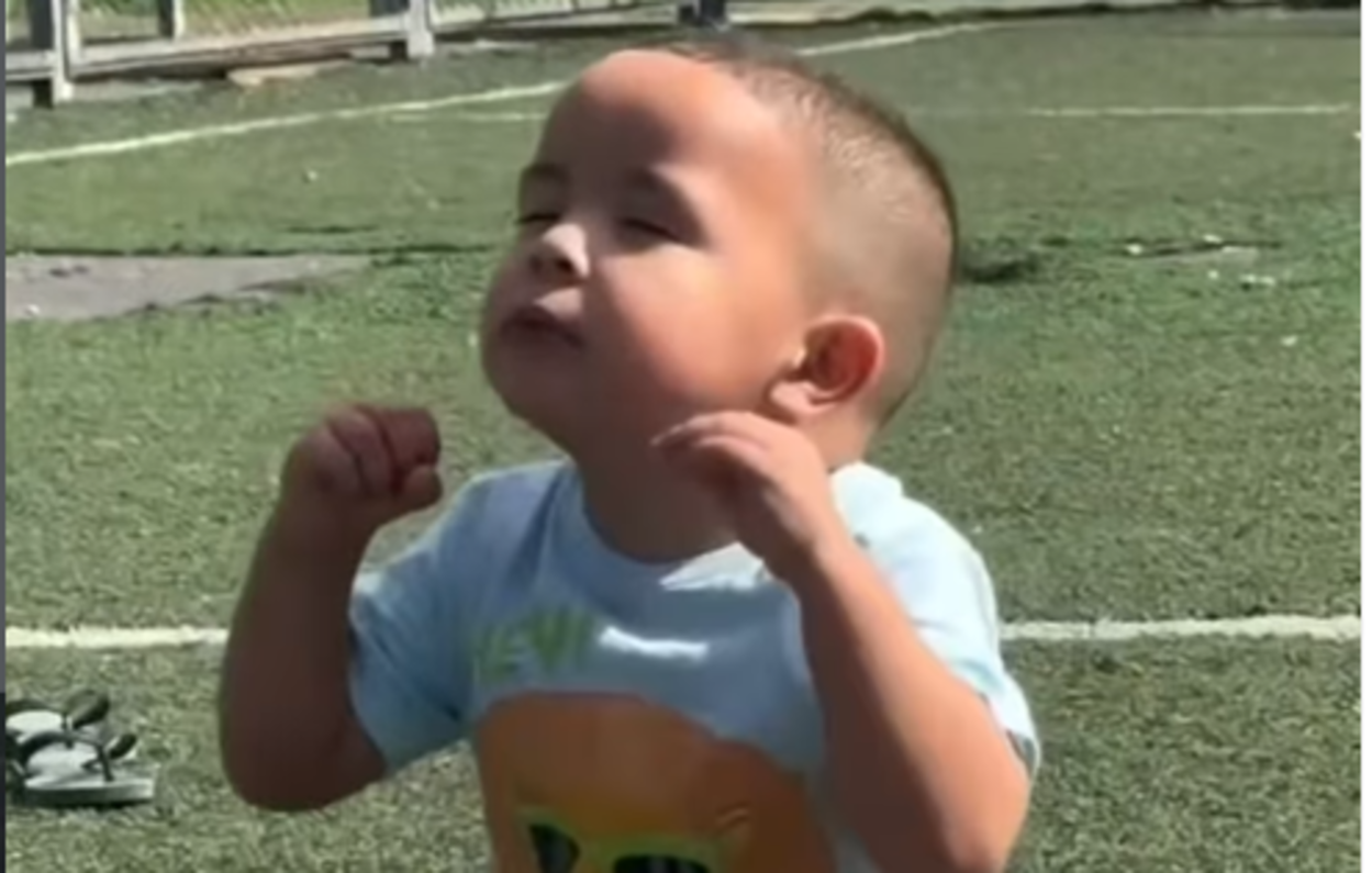Menino de 2 anos de São Bernardo do Campo viraliza ao imitar comemoração de Haaland