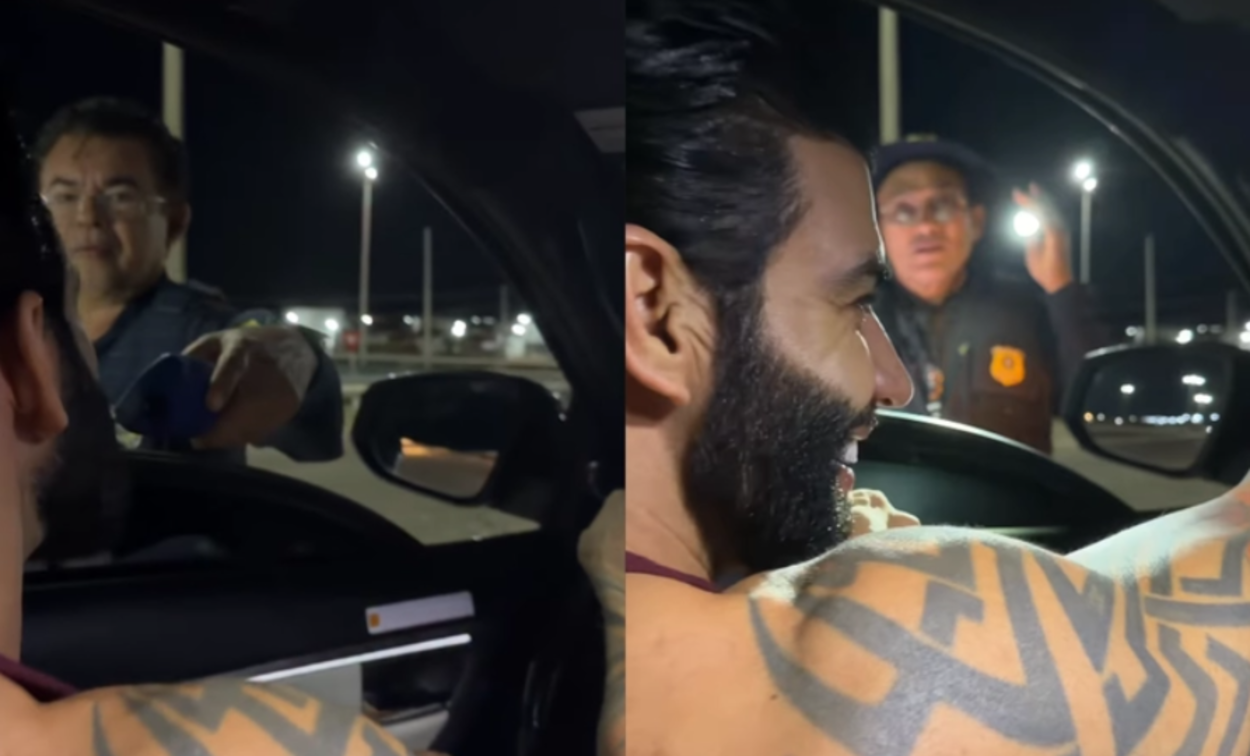 Gusttavo Lima é parado em blitz, não é reconhecido por policial e diverte a web