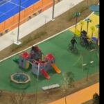 Jovens tentam depredar parquinho de praça recém-revitalizada em São Bernardo