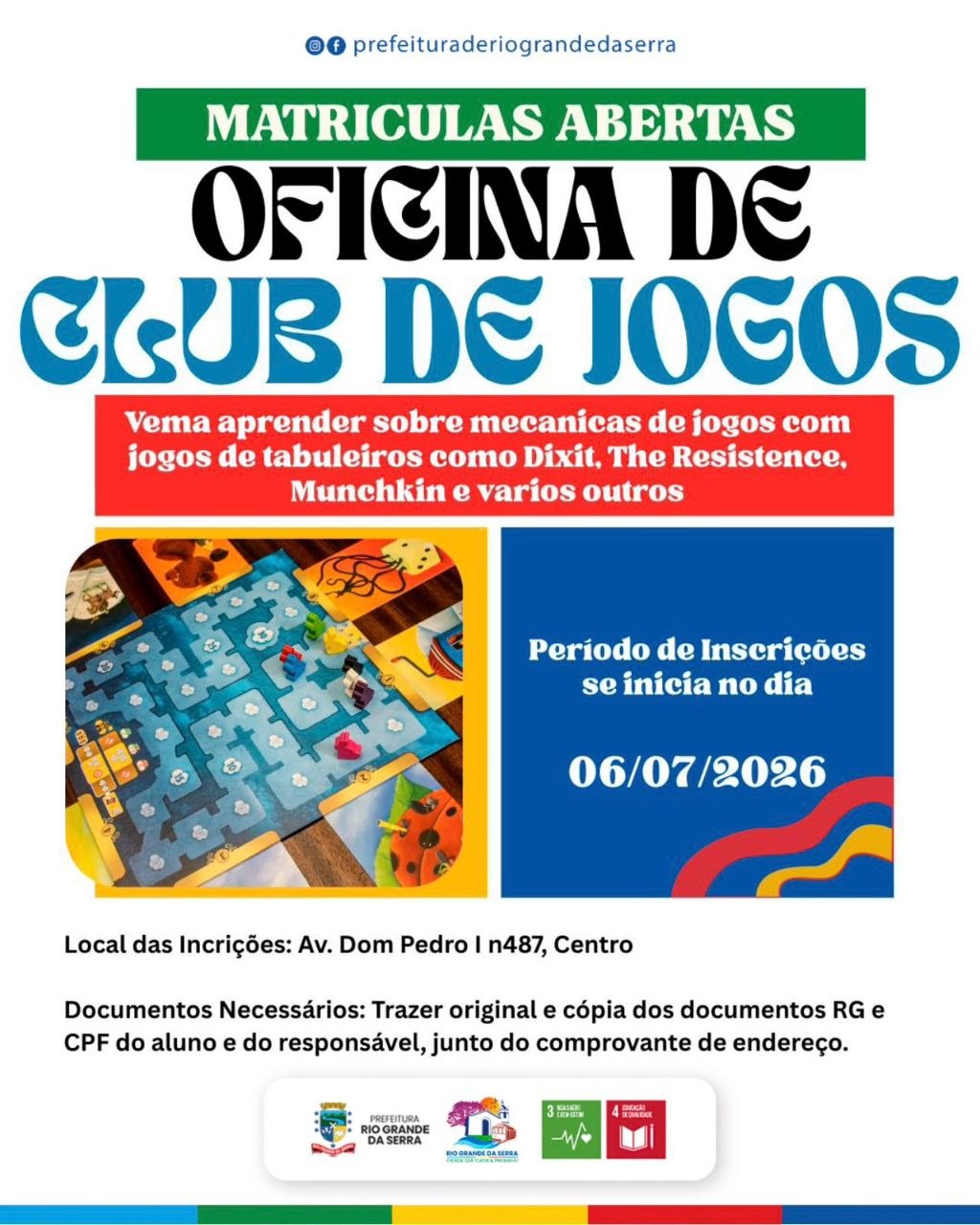 Rio Grande da Serra oferece Oficina de Desenho e de Mangá, além de Clube de Jogos gratuito para a população