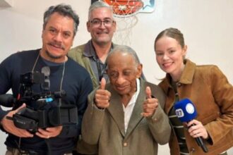 Aos 116 anos, morador mais velho de São Bernardo grava reportagem da Record