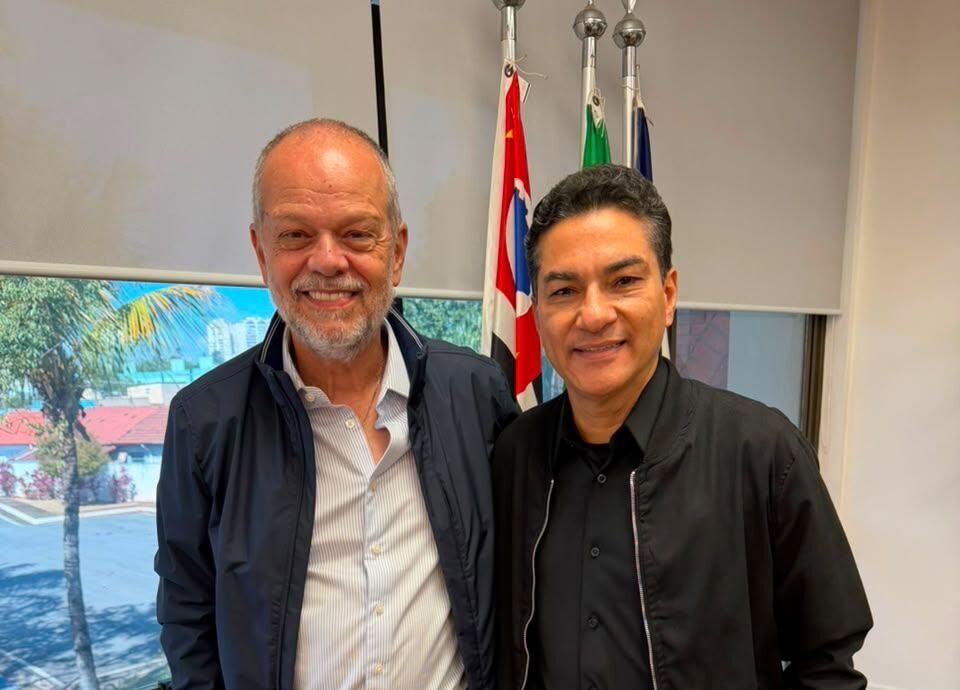 Prefeito Tite Campanella recebe visita do presidente nacional do Republicanos, deputado federal Marcos Pereira
