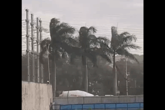 Ventos fortes de até 90 km/h já atingem o ABC e Defesa Civil alerta para temporais até quinta