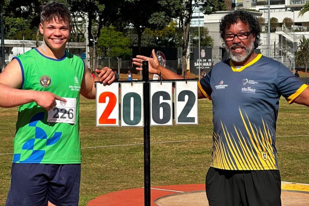 Atleta de São Bernardo bate recorde brasileiro Sub-18 no arremesso de peso e entra no ranking mundial da temporada