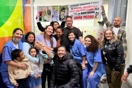 Bebê de 1 ano supera bronquiolite grave na UTI do Hospital de Urgência e mobiliza festa de alta em São Bernardo
