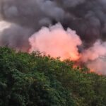 Incêndio de grandes proporções destrói cerca de 30 veículos em pátio de Mauá