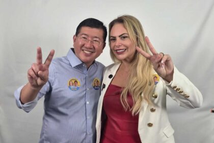 Regina Nunes e Taka Yamauchi reforçam aliança política em ato de campanha em Diadema