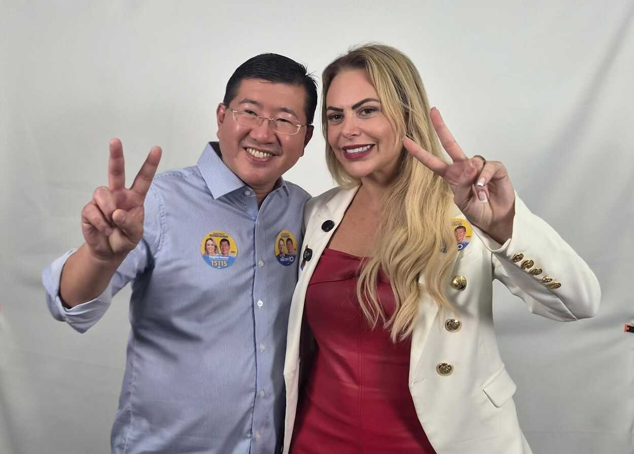 Regina Nunes e Taka Yamauchi reforçam aliança política em ato de campanha em Diadema