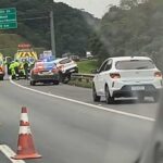 Acidente entre carreta e dois carros deixa dois feridos Rodoanel