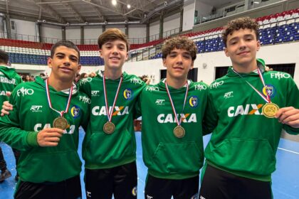 Quarteto de São Bernardo é campeão com a Seleção Brasileira Infantil Masculina de handebol