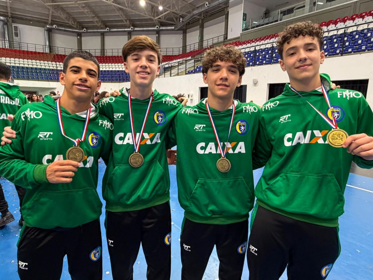 Quarteto de São Bernardo é campeão com a Seleção Brasileira Infantil Masculina de handebol